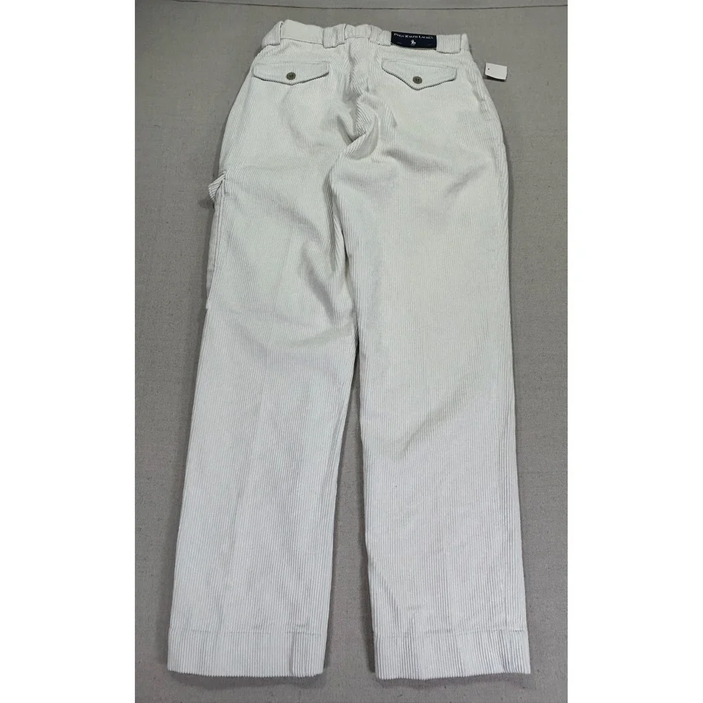 Vintage NWTs POLO Ralph Lauren Men's 30 HOLIDAY Corduroy Cargo Pants Pocket Flap